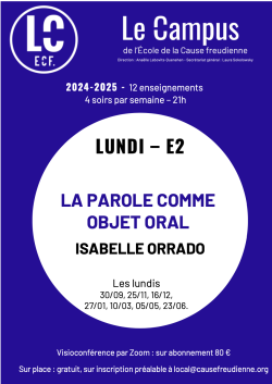 E2 - La parole comme objet oral