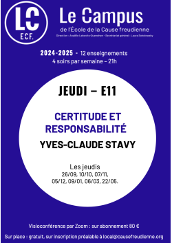 E11 - Certitude et responsabilité