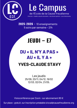 E7 - Du "Il n'y a pas" au...