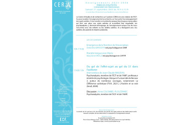 Matinée 1 des enseignements du CERA - 2025-26