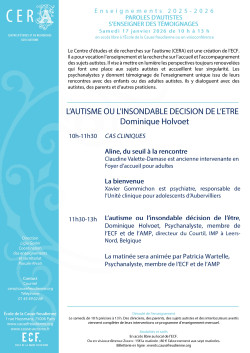 Matinée 4 des enseignements du CERA - 2025-26