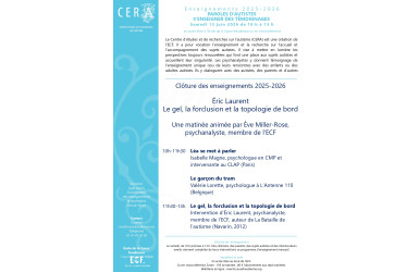 Matinée 7 des enseignements du CERA - 2025-26