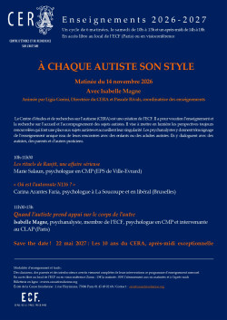 Matinée 2 des enseignements du CERA - 2026-27